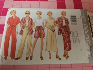 Butterick Muster 4507 Knopf Shirt Top Rock Shorts Hose elastischer Bund L XL UC - Bild 1 von 3