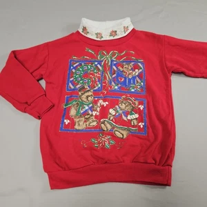 Vintage Nussknacker Weihnachten Teddybären Sweatshirt Rollkragen Jugend Medium 5/6 - Bild 1 von 8