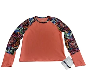 Athleta Girl Long Sleeve Rashguard Swim Shirt Sz 14 XL Thumb Holes UPF Beachy - Picture 1 of 17