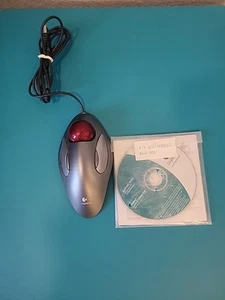 Logitech T-BC21 USB Optical Trackman Marble Mouse Trackball FUNKTIONIERT mit Anleitung - Bild 1 von 6