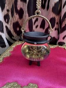 Betsey Johnson Enchanted Forest Witch Cauldron COME AND GET IT Necklace SAMPLE - Picture 1 of 8