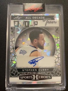 Stephen Curry Auto /30 Lead All Decade Team Warriors Sports Heroes 2010s D10-SC1 - Foto 1 di 8