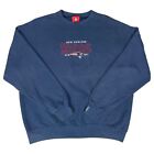 Vintage 90S 00S Navy Official Nfl Patriots Merch Graphic Embroidered Sweater Xl