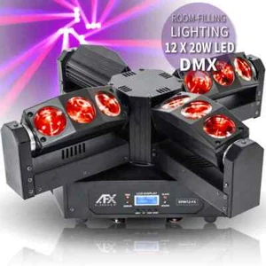 AFX Spin12-FX High Power 4-Head LED Beam Moving Head Light Endless Rotation - Picture 1 of 9
