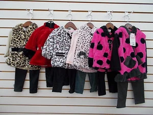 Infant & Toddler Girls Sweet & Soft $58 3pc Faux Fur Sets Size 6/9 Months - 3T - Picture 1 of 49
