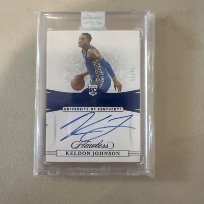 2019 Panini Flawless Collegiate-Gems Signatures Sapphire #113 Keldon Johnson /15 - Image 1 of 2