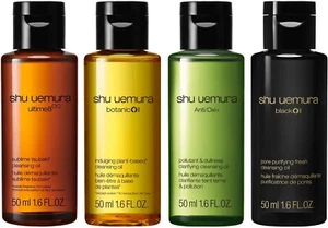 Shu Uemura Cleansing Oil Starter Kit – 4 × 50 mL Assorted Oils / JAPAN - Picture 1 of 2