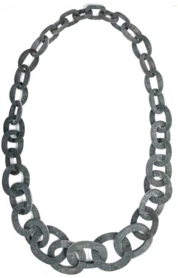  camilieri Horn Büffelhorn Halskette Kette matt grau  Hornkette  NEU - Bild 1 von 3