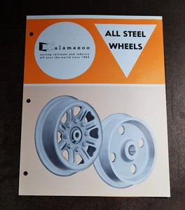 Folleto de 4 páginas de fabricación de ruedas de acero Kalamazoo ferrocarril años 50 de colección - Imagen 1 de 3