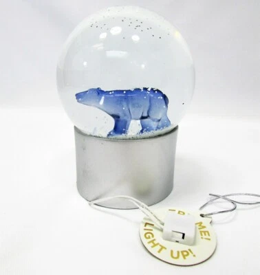 Light-Up Polar Bear Snowglobe Water Globe Target Wondershop 6" Blue - Image 1 of 2