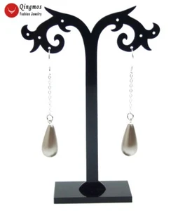10*20mm Drop Light Brown Sea Shell Pearl Earring for Women Jewelry Dangle ear738 - Picture 1 of 6