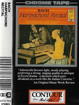 Robert Aldwinckle ‎Bach Harpsichord Recital CASSETTE ALBUM Classical Baroque - Image 1 of 4