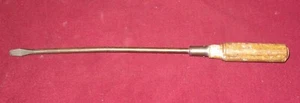 18-1/4" LONG WOOD HANDLED SLOTTED SCREWDRIVER UNMARKED - Picture 1 of 3