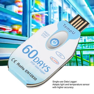 Temperature Data Logger Single Use PDF Report USB Port 10000 Points - Picture 1 of 12