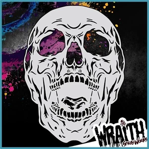 Menschlicher Schädel #1 - Wiederverwendbare Airbrush Schablone Vorlage - Bild 1 von 4