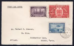 Canada 1938 FDC Cover to England $1 #245, 20c #E8 Special Delivery & #C6 Airmail - Picture 1 of 2