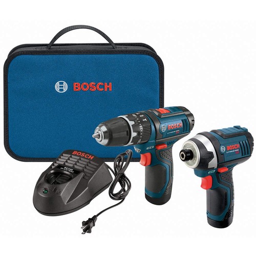 BOSCH CLPK241-120 Kit Combo Inalámbrico,12.0 V,2 Herramientas,2 Batt 19TT06-