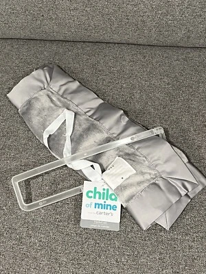 Manta de seguridad para bebé gris Child Of Mine Lovey Carter's satinado ribete unisex nueva Foto 1 de 4