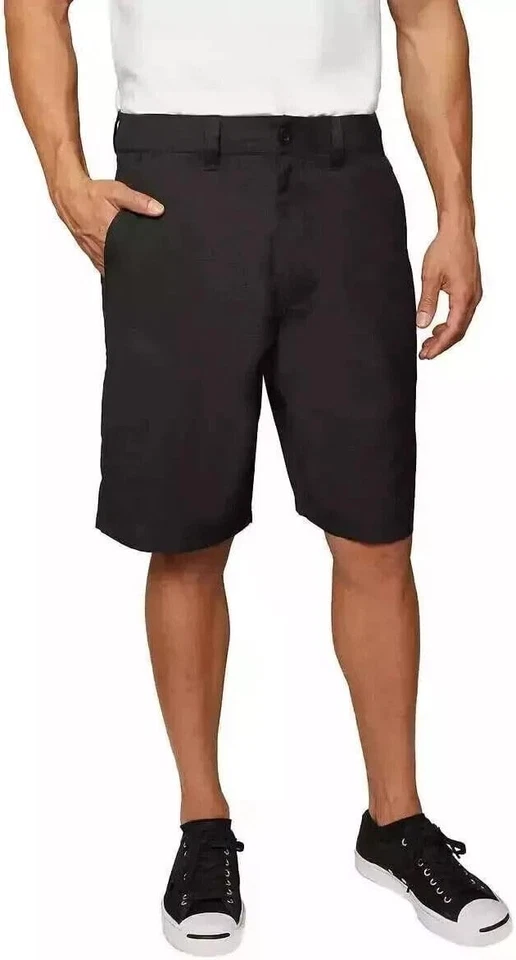 ONeill Shorts Mens 32 Gray 2-Way Stretch Chino Walking 10 in Inseam Bermuda