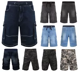 Mens Big & Tall Shorts Cargo Combat Casual Summer Camo Denim Half Pants 40-60 - Picture 1 of 10