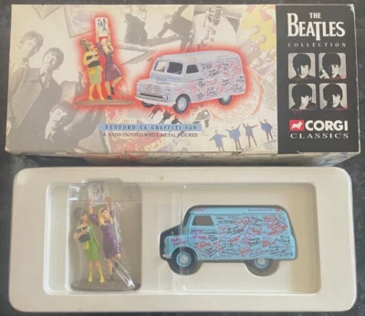 The Beatles 1997 Corgi Classic 05606 Bedford CA Graffiti Van w/ Fan Figures - Image 1 of 4