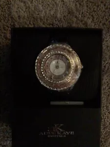 ADEE KAYE UHR MIT ÖSTERREICHISCHEN KRISTALLEN JAPANISCHES UHRWERK mit Lederarmband - Bild 1 von 3