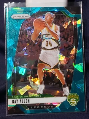 RAY ALLEN 2024 PRIZM AQUA HIELO AGRIETADO SEATTLE SUPERSONICS  Foto 1 de 2