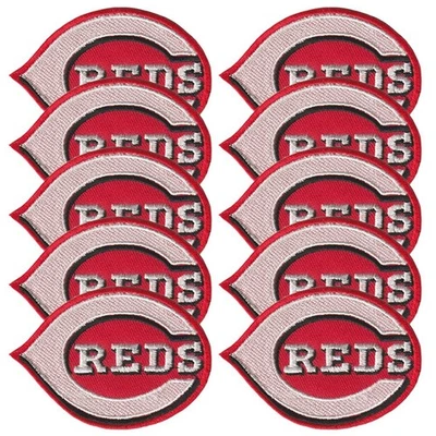 10 pcs Cincinnati Reds Nation Baseball Logo Size 3.0"x2.1" Sew Iron on Patches - Image 1 of 4