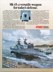 FMC Defense Systems Mk 45 Naval Gun 1994 Print Ad Vintage Military Poster - Picture 1 of 1