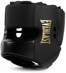 Everlast Elite 2 Kopfbedeckung Schwarz/Gold Training Sparring Schutz Größe Small - Bild 1 von 6