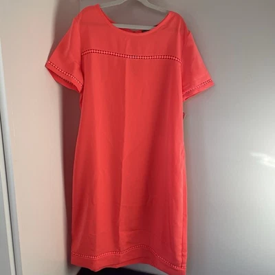 Vestido Vaina Donna Ricco New York Para Mujer Coral Naranja Talla 8 Nuevo Con Etiquetas Foto 1 de 4