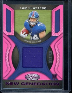 2025 Panini Certified Cam Skattebo New Generation Pink Mirror #/299 Giants - Picture 1 of 2