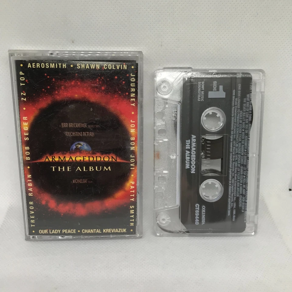Armageddon The Album Soundtrack Cassette 1998 Aerosmith Bon Jovi Tape TESTED Foto 1 de 1