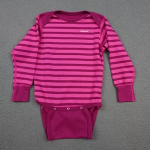 Patagonia Body Mädchen 2T rosa lila Streifen Capilene mittelschwer 3 Baselayer - Bild 1 von 10