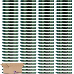 Premium Green Crayon Bulk Value Pack Pack of 100 - Picture 1 of 6