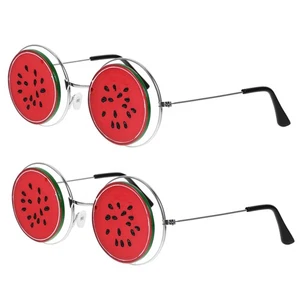  2 Stück Wassermelone Party Zubehör Strand Singläser Requisite Sonnenbrille Photo Booth - Bild 1 von 12