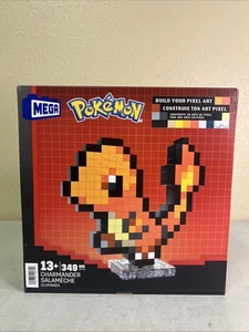 NEW MEGA BLOKS Pixel Art CHARMANDER 349 pcs POKEMON - Picture 1 of 5