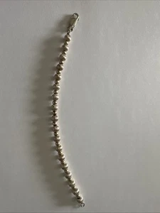 Vintage Bracelet 925 Sterling Silver Beads Ball Nice Quality Made In Italy - Bild 1 von 4