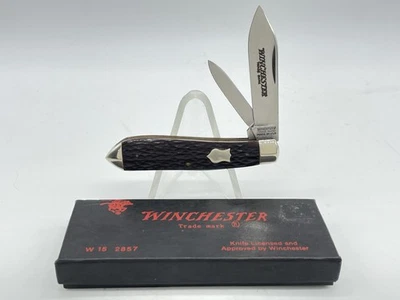 1987 WINCHESTER USA W15 2857 Brown Jigged Bone Teardrop Jack w/ OMP Box - Image 1 of 4