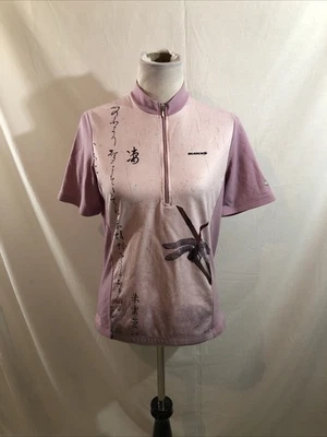 "Camisa de ciclismo Sugoi lavanda con libélula - para mujer L, busto 19,5", longitud 24,5""" - Imagen 1 de 4