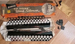 Vintage Automobile Rowse No Noise Chrome Window Wind Silencer Pair Never Used - Bild 1 von 9