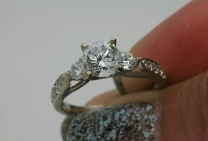 1.5ct 14k solid gold men made diamond engagement bridal ring free sizing - Picture 1 of 12