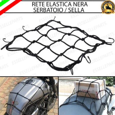 ESL RETE RAGNO NERA ELASTICA PORTAPACCHI PORTA CASCO BORSE SERBATOIO MOTO SCOOTER