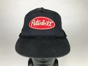 KC Herren schwarz gesticktes Logo Peterbilit passt allen Trucker Cap Größe One - Bild 1 von 6