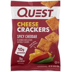 Quest Nutrition Cheese Crackers Spicy Cheddar Blast 10g of Protein Low Carb M... - Picture 1 of 8