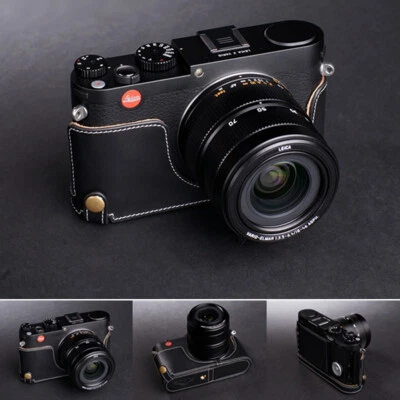 Medio estuche de cuero genuino para cámara cubierta adecuada para Leica X Vario/X/Typ107 Foto 1 de 4