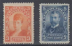 CANADA NEW FOUNDLAND 1897-18 3c ALEXANDRA $ 5c KGV MINT (ID:275/D59869) - Bild 1 von 1