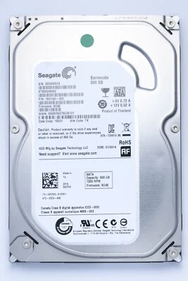 Seagate Barracuda 500GB SATA Desktop Hard Drive Model ST500DM002 P/N 1BD142-502 - Image 1 of 2