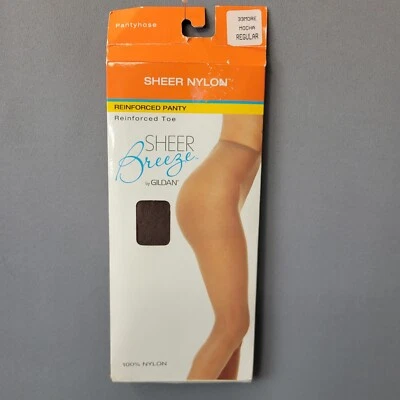 Pantimedias Mocha Sheer Breeze 100 % nailon para mujer talla regular reforzada panty nuevas Foto 1 de 4