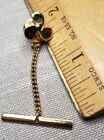 Vintage nautical boat Ship propeller tie tac pin men accessories gold tone H30